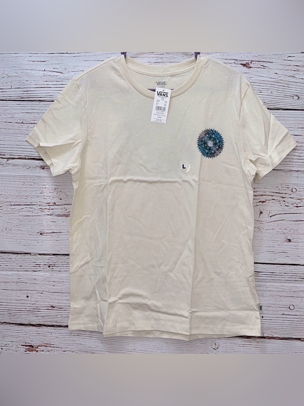 VANS Vandala Off The Wall Tee In Cream